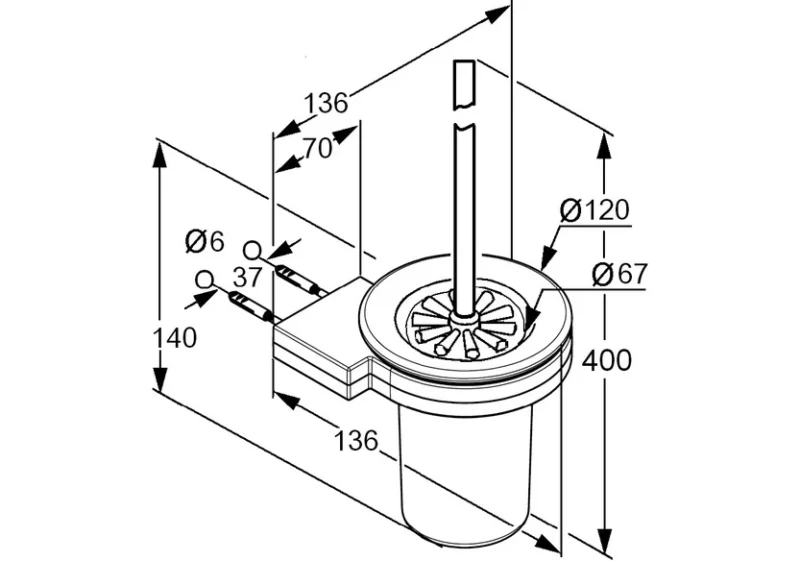 Porte-brosse WC KLUDI